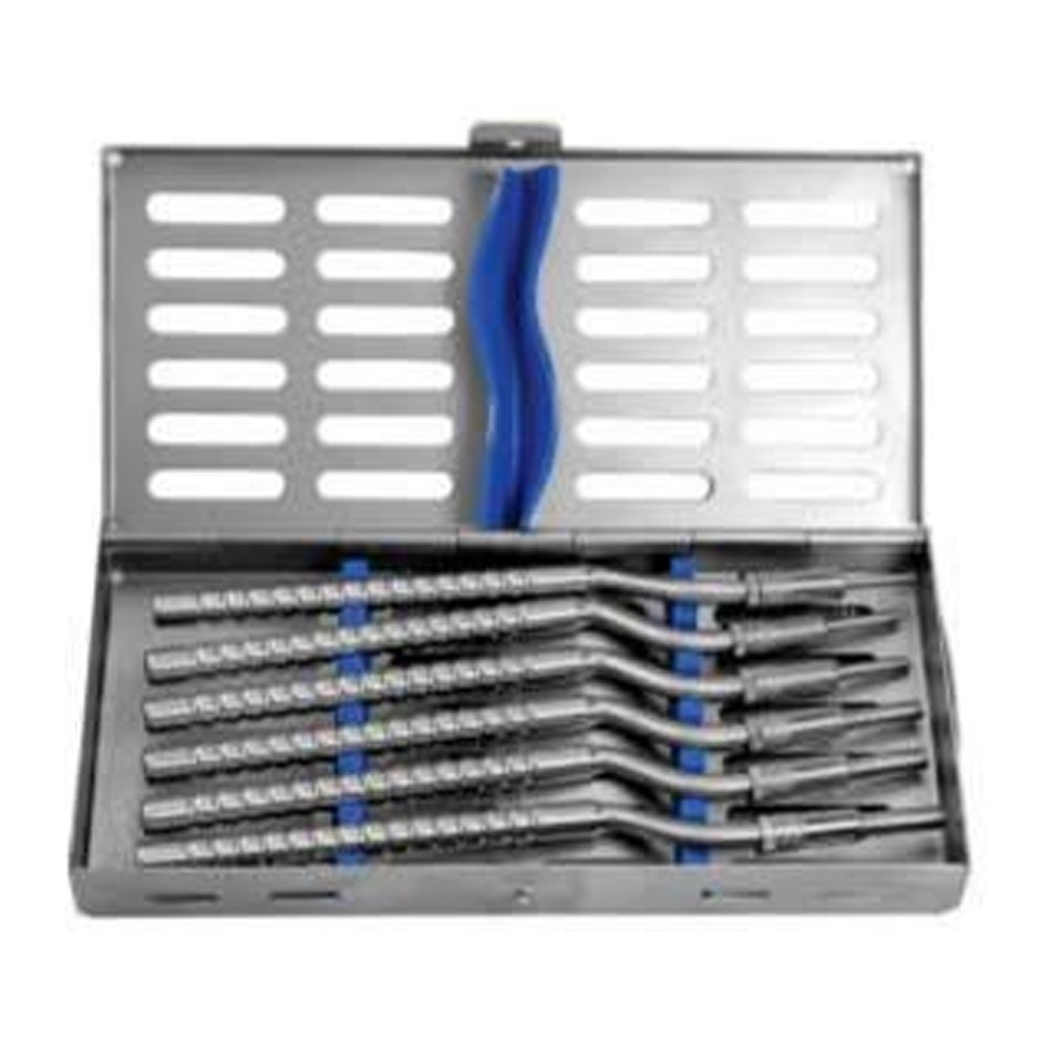 OSTEOTOMES CONCAVE ANGULATED S/6 WITH INDIAN MAKE CASSETTE OSTMSHAWC6 GDC | DentalMart