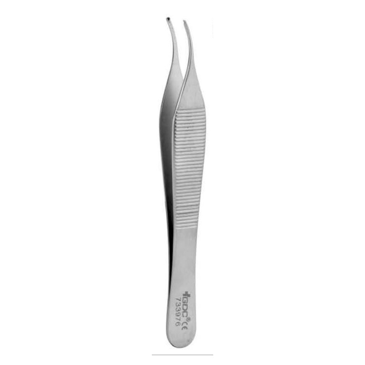 TISSUE FORCEPS ADSON CURVED 1X2 12CM TP44 GDC | DentalMart